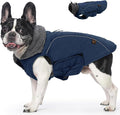 EMUST Winter Dog Coats, Fleece Pet Apparel for Cold Weather, British Style Windproof Warm Dog Jacket for Small Pet Coats for Winter, Dark Blue, XS