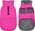 Dog Winter Coat, Waterproof Dog Jacket with Leash Hole, Reflective Adjustable Pet Snow Vest, Warm Fleece Sweater for Small Medium Large Dogs - Pink, XS