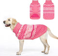 SCENEREAL XL Dog Sweaters Male and Female, Soft, Warm Turtleneck Extra Large Dog Sweater, Knitted Ugly Dog Christmas Outfits, Argyle Winter Clothes for Walking Outdoor