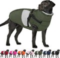 AOFITEE Dog Winter Coat, Dog Coat with Harness Built in, Dogs Jacket for Large Dogs, Reflective Waterproof Pet Puffer Jacket Snowsuit, Warm Fleece Windproof Pet Sweater for Cold Weather, XL