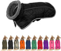 Fragralley Dog Coat Medium, Waterproof Dog Jacket with Warm Fleece Lining, Adjustable Reflective Dogs Winter Coat, Turtleneck Pet Coats for Cold Weather (Black M)