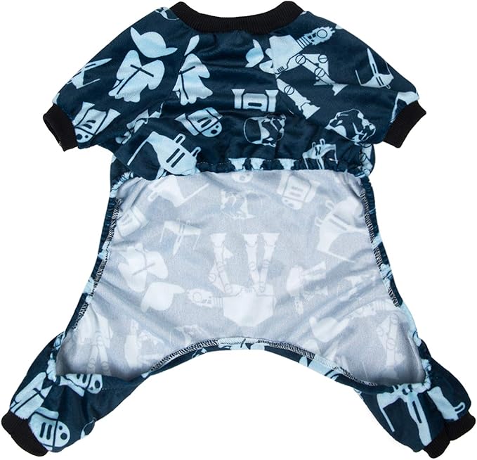 CuteBone Small Dogs Outfit Soft Puppy Onesies Pjs Dog Pajamas Pet Coat Cat Apparel Comfy Doggie Jumpsuit Bodysuit for All Seasons P47S