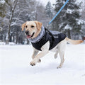 Dog Coat for Medium Large Dogs,Waterproof Reflective Dog Winter Jacket with Harness, Fleece Snowsuit,Warm Pet Winter Coat(Reflective blue-4XL)