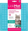 LickiMat Classic Playdate, Cat Slow Feeder Lick Mat, Boredom Anxiety Reducer; Perfect for Food, Treats, Yogurt, or Peanut Butter. Fun Alternative to a Slow Feed Cat Bowl or Dish, Turquoise