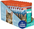 Feline Natural Wet Cat Food Pouch - Hoki & Beef Feast, Grain-Free, Grass-Fed & Sustainably Sourced Wet Food for Cats - Made in New Zealand, 3oz Pate, 12 Count Pack