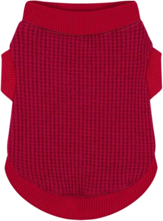 Cozy and Functional Dog Shirts for Small Puppies: Stretchable Wine Red Attire with Easy-On Design, Ideal for Chihuahuas and Yorkies - Enhance Comfort and Playfulness on Chill Days X-Large