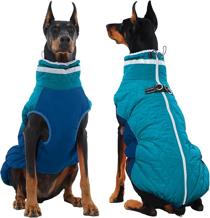 Dog Jackets for Large Dogs, Large Dog Winter Coat, Pet Cold Weather Coats, XXXL Pet Jacket with D-Ring, Waterproof Coat with Back Zipper,Snowsuit Labrador German Shepherd Doberman,XXXL