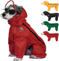 PINA Dog Raincoat - Waterproof Jacket with Hood, Lightweight Dog Rain Coat, Poncho with Reflective Strap and Pocket for Wet Weather, Full Wrap Design for Full Protection