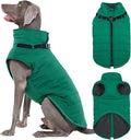 Kuoser XXL Dog Jacket Waterproof | ·Ripstop Fabric·Heavy Duty Zipper·Chest Guard·Alaskan·No Lifting Needed