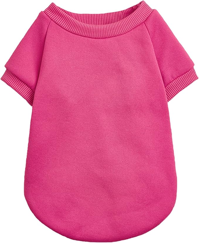Puppy Sweater for Small Dogs Clothes Warm Winter Cat Clothe Pet Sweatshirt Knitwear Doggie Kitten Clothing, Rose, Medium