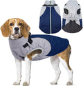 Dog Coat,Water-Repellent Dog Winter Jacket with Adjustable Buckle,Reflective Turtleneck Pet Snow Vest Dogs,Warm FleeceDog Winter Coat Cold Weather Jacket with Harness Built-in,Blue,M