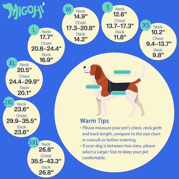 MIGOHI Comfortable Large Dog Coat - Waterproof Dog Coat with Reflective Strips,Windproof XXL Dogs Jacket with Warm Turtleneck, Snow Coats for Large Dogs,Labrador Golden Retriever,2XL,RedBlack