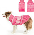 SCENEREAL Dog Sweaters for Large Medium Small Dogs, Soft, Warm Turtleneck Puppy Clothes Sweatshirt, Knitted Ugly Dog Christmas Outfits, Argyle Xmas Pet Cold Weather Coat for Girls Boys
