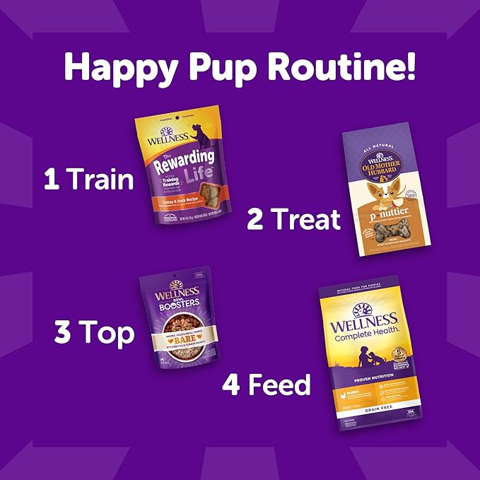 Wellness Rewarding Life Dog Treats, Training Treat, Grain Free, Soft Turkey & Duck (6 Ounce Bag)