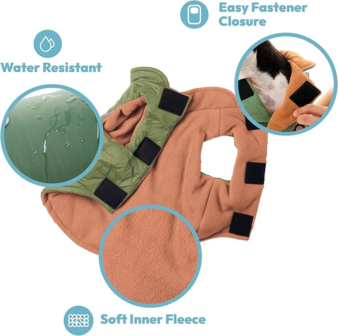 Gooby Sports Vest Dog Jacket - Black, X-Large - Reflective Dog Vest with D Ring Leash Warm Fleece Lined Hook and Loop Closure for Small to Medium Dogs