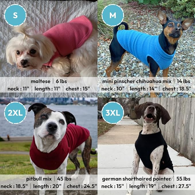 Gooby Stretch Fleece Vest Dog Sweater - Forest Green, Large - Warm Pullover Super Stretchy Fleece Dog Jacket for Small to Large Dogs