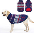 SCENEREAL XL Dog Sweaters Male and Female, Soft, Warm Turtleneck Extra Large Dog Sweater, Knitted Ugly Dog Christmas Outfits, Argyle Winter Clothes for Walking Outdoor