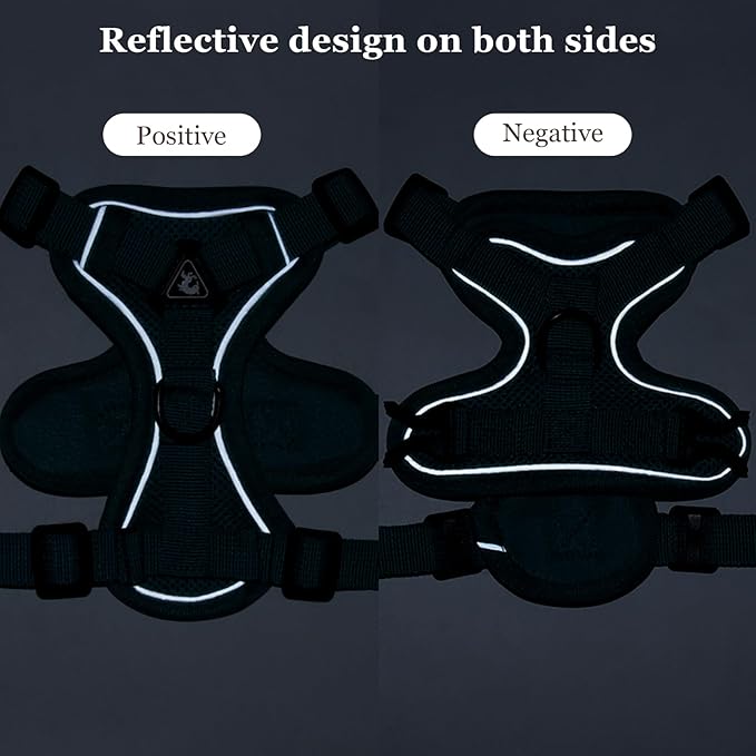 Wanheart Summer cat Chest Harness and Leash, Anti-Escape Adjustable Soft mesh cat Leash and Chest Harness Set for All Types of Cats cat Vests (Emerald, XL)