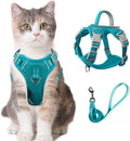 Cat Harness and Leash Set for Walking Escape Proof for Small Large cat Kitten Harness with ID tag Pocket (Blue,XXS)