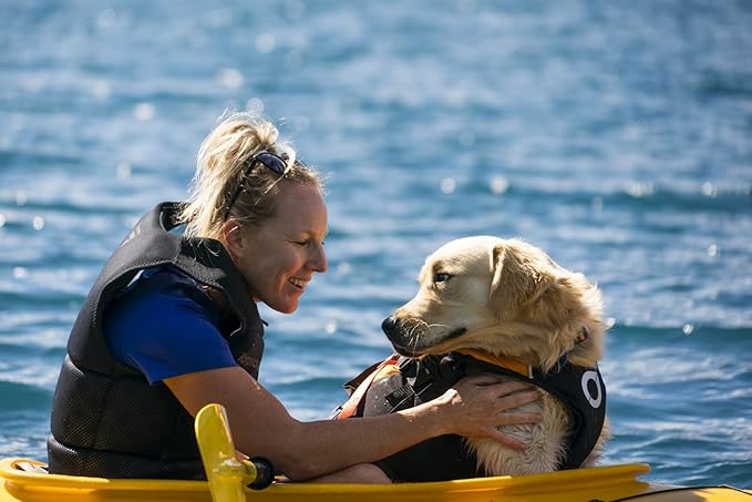 Stunt Puppy Float Doggy Life Jacket, Ergonomic Dog Life Vest for Swimming, Patented Design for Secure Fit, Medium, Blue
