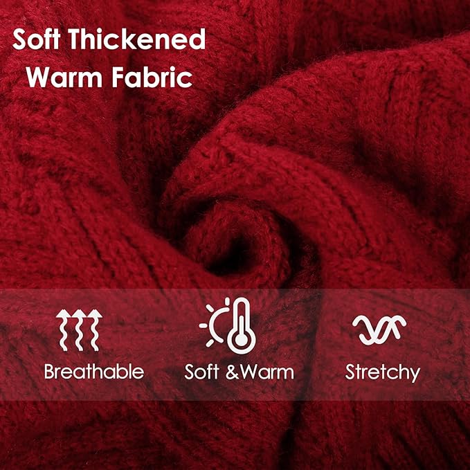 AOFITEE XL Dog Sweater, Dog Sweater Large Size Dogs, Large Dogs Sweaters for Female Male, Turtleneck Thick Warm Knitted Winter Fall Pet Sweatshirt Pullover, Solid Pet Christmas Sweaters (Red, XLarge)