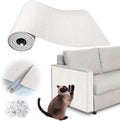 Cat Scratch Furniture Protector - 138" x 13.8" Trimmable Self-Adhesive Cats Claws Scratch Pads, DIY Cat Climbing Couch Protector for Scratch Post Cat Tree Replacement Indoor (Cream White)