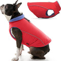 Gooby - Sports Vest, Fleece Lined Small Dog Cold Weather Jacket Coat Sweater with Reflective Lining, Red, X-Large