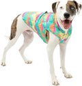 Kurgo Loft Dog Jacket - Reversible Cozy Coat for Outdoor Adventures - Water Resistant - Athletic Fit - Machine Washable Fabric - Reflective Dog Gear - Medium - Watercolor Stripe