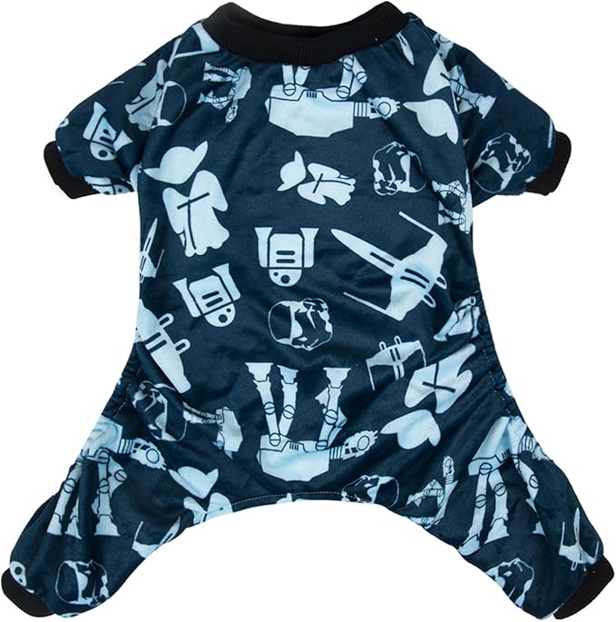 CuteBone Small Dogs Outfit Soft Puppy Onesies Pjs Dog Pajamas Pet Coat Cat Apparel Comfy Doggie Jumpsuit Bodysuit for All Seasons P47S