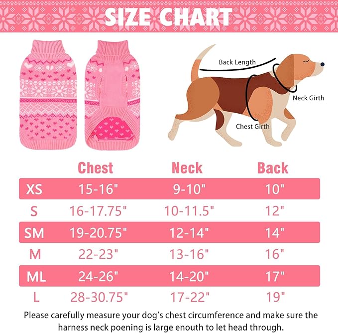 SCENEREAL Dog Sweaters for Small Dogs - Soft, Warm Turtleneck Small Dog Sweater, Ugly Knit Dog Christmas Outfits for Dachshund, Chihuahua, Pug, Yorkie,Winter Pet Clothes Girl Boy, XS