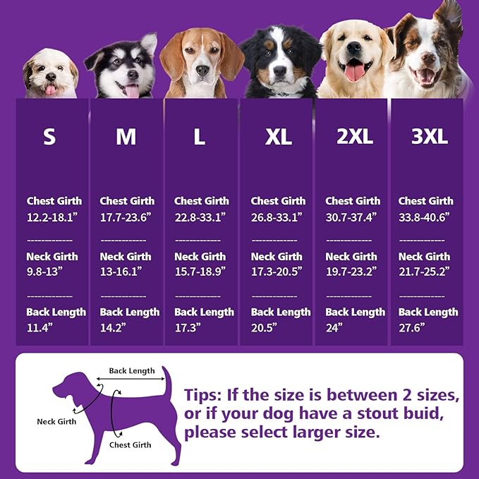 Fragralley Dog Coat Medium, Waterproof Dog Jacket with Warm Fleece Lining, Adjustable Reflective Dogs Winter Coat, Turtleneck Pet Coats for Cold Weather (Purple M)