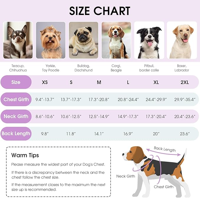 Queenmore Dog Winter Coat, Cold Weather Fleece Jacket for Dogs, Waterproof Reflective Reversible, for Small, Medium and Large Dogs (Tie-Dye, L)