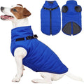 Kuoser Dog Jacket, Warm Dog Coat with Harness Built in for Small Dogs, Puppy Winter Jacket Pet Clothes for Cold Weather, Windproof Doggie Winter Vest for Chihuahua Yorkie, Blue XS