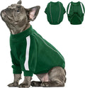 Queenmore Large Christmas Dog Sweater, Cozy Fleece Dog Sweatshirt, Warm Winter Fleece Jacket for Small, Medium & Large Dogs with Leash Hole/Reflective Stripes Green