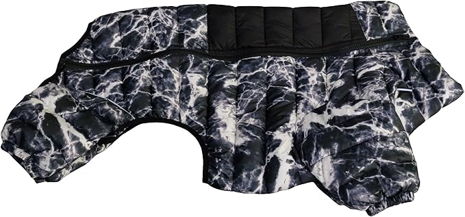 lovelonglong Dog Coat Dog Warm Jacket, 4 Legs Covered Waterproof Windproof Reflective Warm Dog Vest, Zippered Adjustable Outdoor Dog Snow Jacket for Small Medium Large Dogs micai-Black XXL