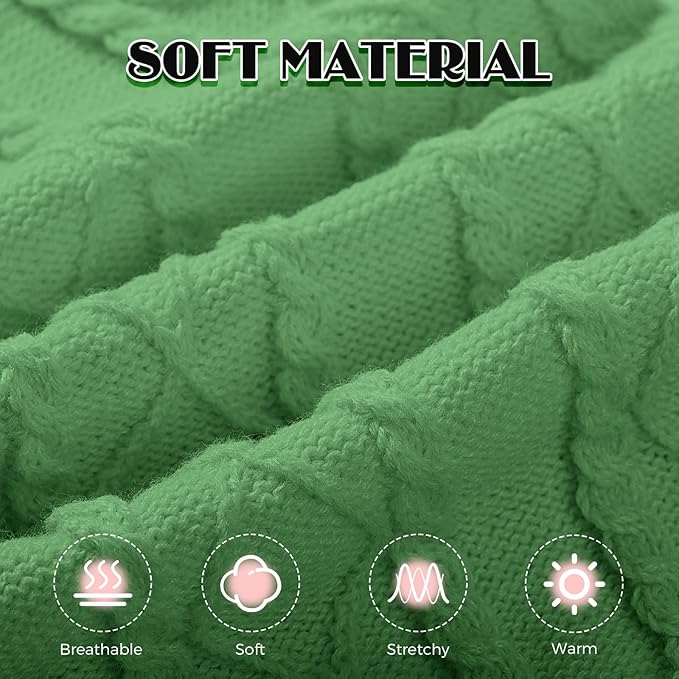 Dog Sweaters for Small Medium Large Dogs Girl, Soft Warm Turtleneck Pup Dogs Shirt, Double Knitting Collar for Outdoor Playing, Warm Dog Clothes (XL,Green)