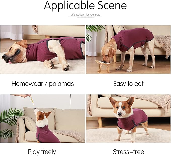 Dog Sweater Pullover Cold Weather Vest for Dogs Dog Sweatshirt & Jacket for Indoor and Outdoor Use (X-Large, Wine red)