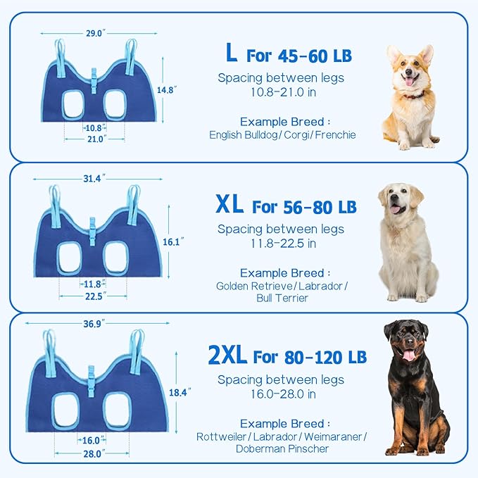 Supet Dog Grooming Hammock, Dog Hanging Harness for Nail Trimming Doorframe, Pet Holder Restraint for Clipping Nails, Pet Hoist Sling for Cutting Nails, Ear & Eye Cleaning, Medicine at Home (M)