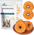 Dog Treats Long Lasting for Large Dog Clean Teeth Chicken Wrapped Rawhide Donuts 1lb/454g