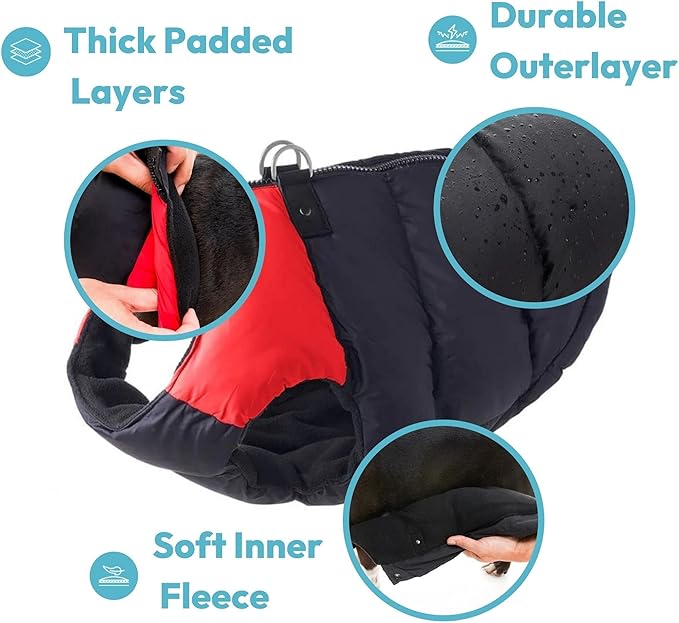 Gooby Padded Vest Dog Jacket - Green, Small - Warm Zip Up Vest Fleece Jacket with Dual D Ring Leash Water Resistant for Small to Medium Dogs