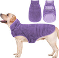 Malier Dog Winter Coat, Reversible Fleece Dog Cold Weather Coats, Windproof Warm Snow Puppy Jacket Vest Pet Clothes for Small Medium Large Dogs (Purple, XXX-Large)