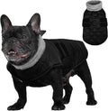 Kuoser Dog Jacket, Winter Dog Coats for Medium Dogs, Cold Weather Coats Pet Clothes, Doggie Snow Jacket for Frech Bulldog, Boston Terrier, Black M