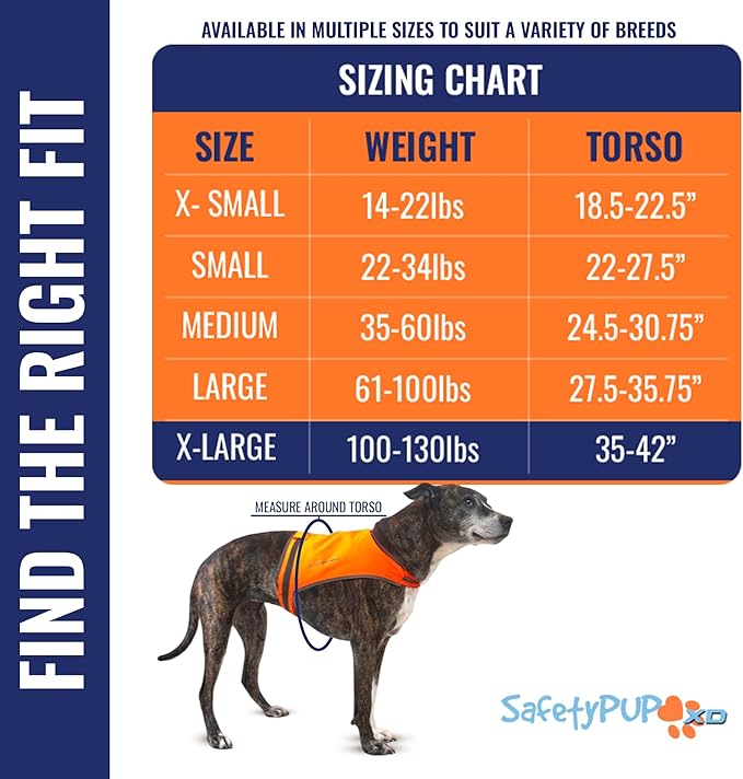Blaze Orange Dog Vest, Lite Edition. High Visibility Dog Reflective Jacket with Mid Back Coverage. Ideal Hunting Vest, Reflective Gear for Small, Medium, and Large Breeds Helping to Keep Your PUP Safe