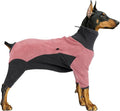 Dog Winter Coat - Warm Fleece Jacket, Windproof Pullover Bodysuit, Fullbody Pajamas Onesie for Medium Large Dogs (XSmall, Pink)
