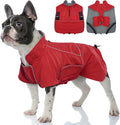 MIGOHI Dog Snow Jacket,Large Dog Winter Coat,Winter Jackets for Dogs,Fleece Jacket for Dogs Boy Girl,Pet Clothes for Hiking Camping,Corgi,Shibainu,L,Red