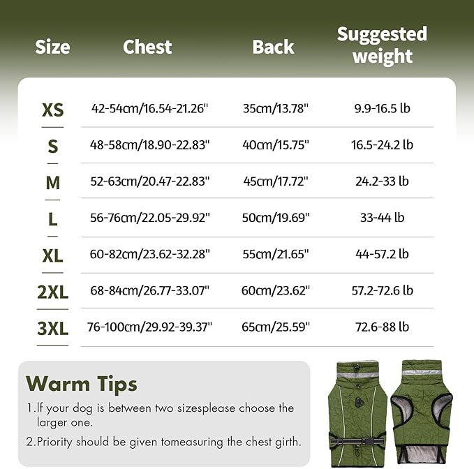 Dog Winter Coat for Small Medium Dogs, Reflective Dog Winter Jacket, Thick Fleece Snowsuit & Christmas Vest, Warm Water-Resistant Puppy Coat, Small Doggie Jackets for Cold Weather