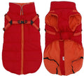 Geyecete Winter Warm Coat Waterproof Dog Winter Jacket with Harness Traction Belt,Windproof Pet Outdoor Jacket Dog Autumn-Red-S