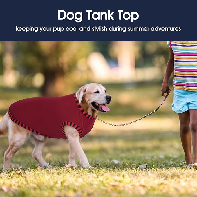 IECOii 2 Pack Dog T-Shirt for Small Dogs | Breathable Stretch Fit for Summer, UV Sun Protection for Chihuahua & Cats, Coffee+DarkRed,M