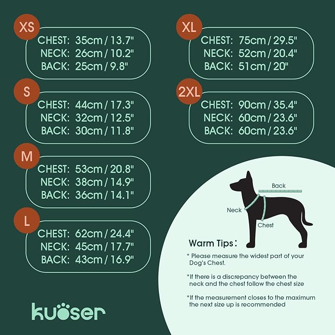 Kuoser Dog Coat Puffer Vest, Warm Dog Jacket Windproof Dogs Cold Weather Coats Pet Snowsuit Padded Vests, Lightweight Puppy Winter Clothes for Small Medium Dogs, Button Design, Easy On/Off, Orange M
