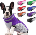 Lelepet Dog Coat Warm Dog Winter Coat Waterproof Dogs Jacket with Harness Built in Reflective Pet Fleece Vest Zip-Up Cold Weather Coats for Small Dogs Turtleneck & Windproof Coats Yorkie Purple S